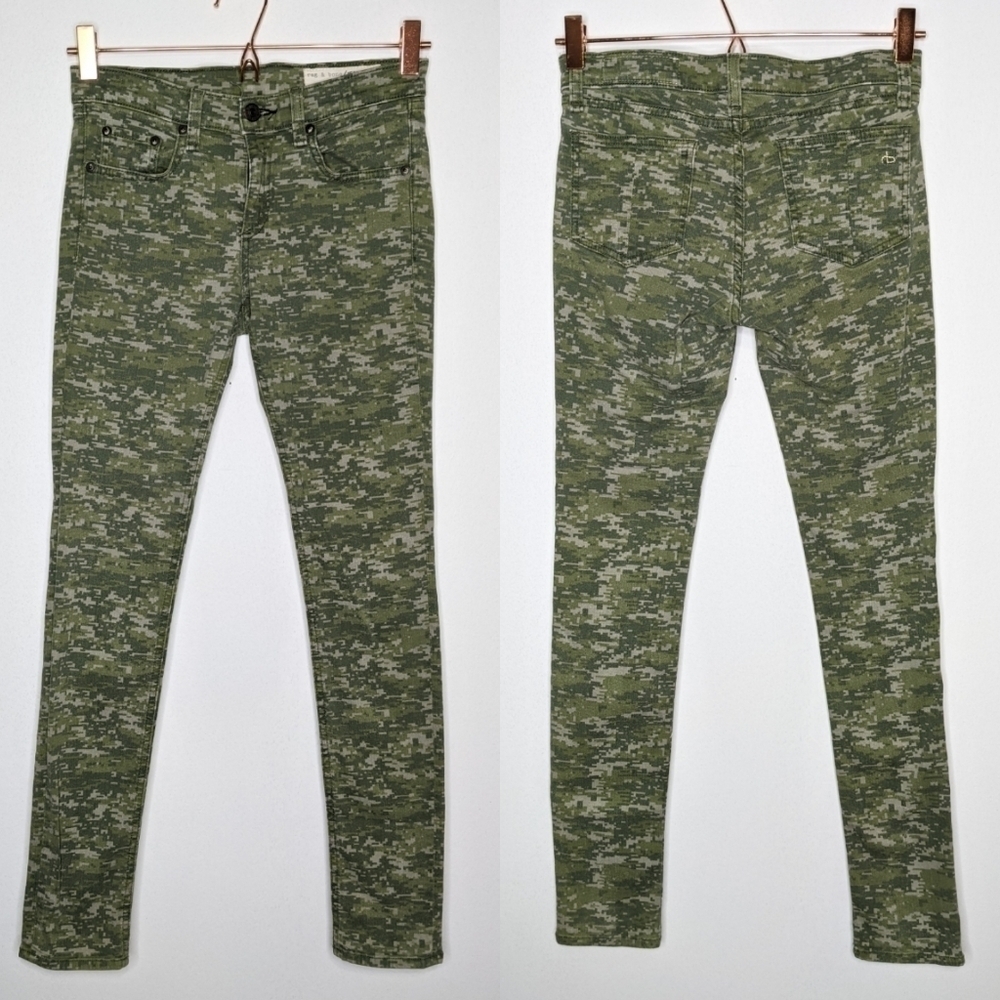 ✨3/$15 Rag & Bone green camo skinny jean legging 26